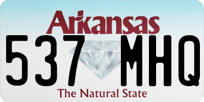 AR license plate 537MHQ