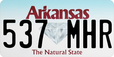 AR license plate 537MHR