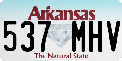AR license plate 537MHV