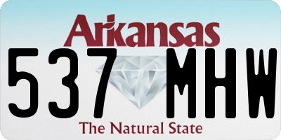 AR license plate 537MHW