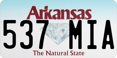 AR license plate 537MIA