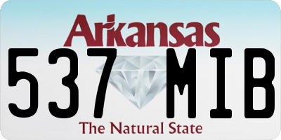 AR license plate 537MIB