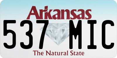 AR license plate 537MIC