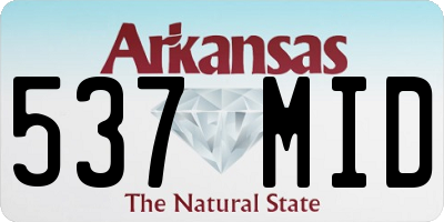 AR license plate 537MID