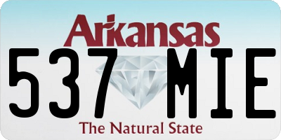 AR license plate 537MIE