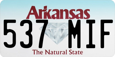 AR license plate 537MIF