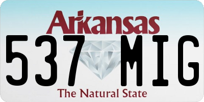AR license plate 537MIG