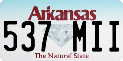 AR license plate 537MII