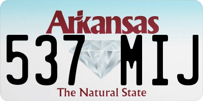 AR license plate 537MIJ