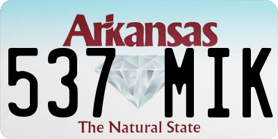 AR license plate 537MIK