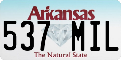 AR license plate 537MIL