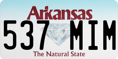 AR license plate 537MIM