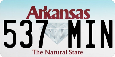 AR license plate 537MIN