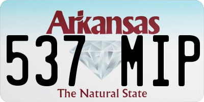 AR license plate 537MIP