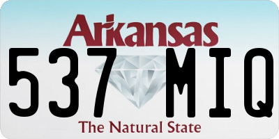 AR license plate 537MIQ