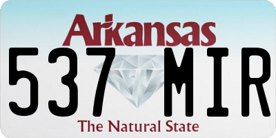 AR license plate 537MIR