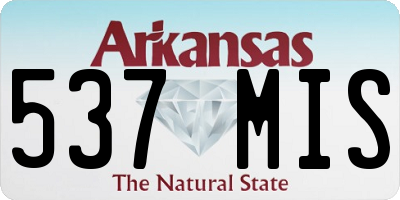 AR license plate 537MIS