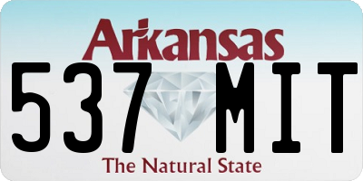 AR license plate 537MIT