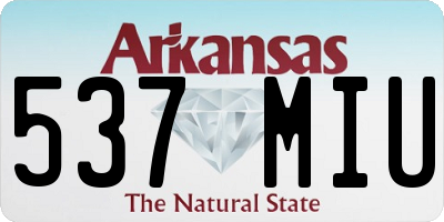 AR license plate 537MIU