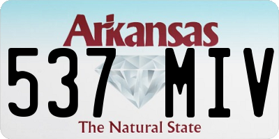 AR license plate 537MIV
