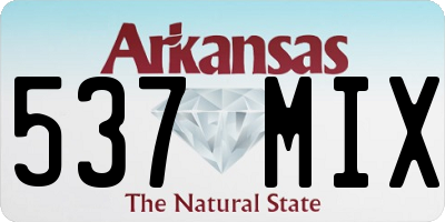 AR license plate 537MIX