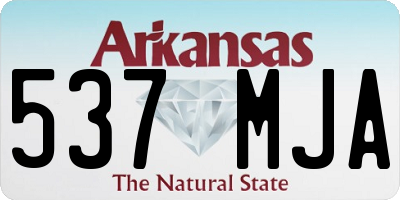 AR license plate 537MJA