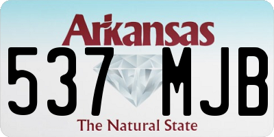 AR license plate 537MJB