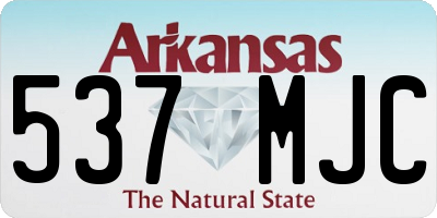 AR license plate 537MJC