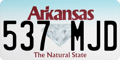 AR license plate 537MJD