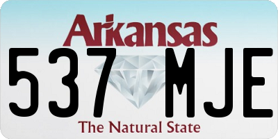 AR license plate 537MJE