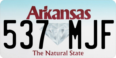 AR license plate 537MJF
