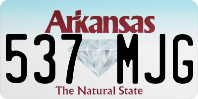 AR license plate 537MJG