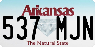 AR license plate 537MJN