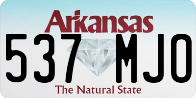 AR license plate 537MJO
