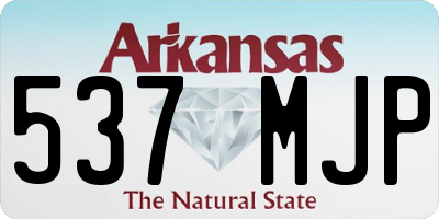 AR license plate 537MJP