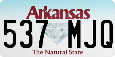 AR license plate 537MJQ