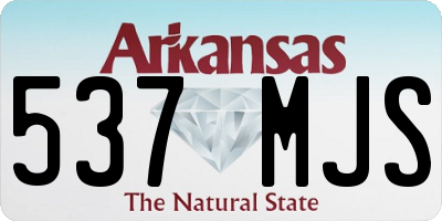 AR license plate 537MJS