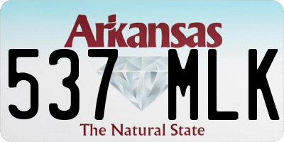 AR license plate 537MLK