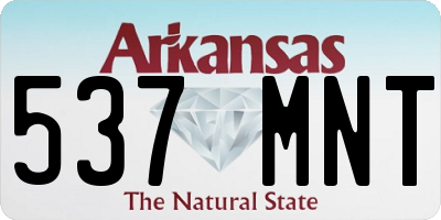 AR license plate 537MNT
