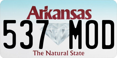 AR license plate 537MOD
