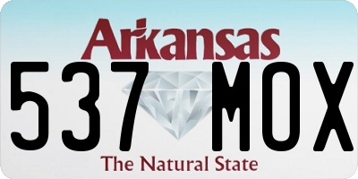 AR license plate 537MOX