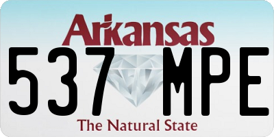 AR license plate 537MPE