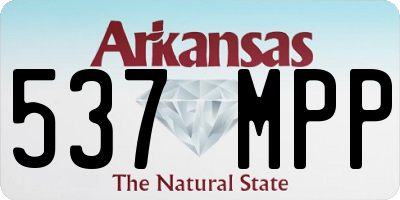 AR license plate 537MPP