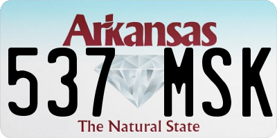 AR license plate 537MSK