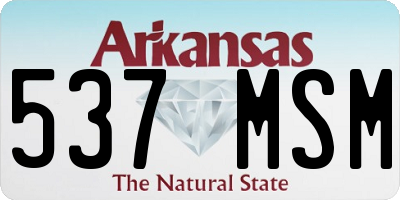 AR license plate 537MSM