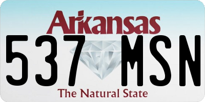 AR license plate 537MSN