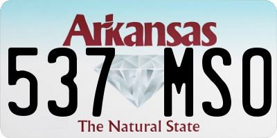 AR license plate 537MSO