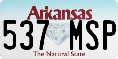 AR license plate 537MSP