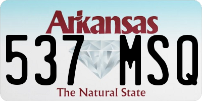 AR license plate 537MSQ