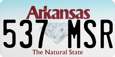 AR license plate 537MSR